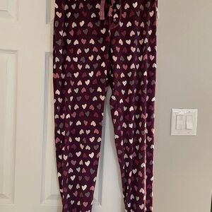 Secret Treasures Purple and Pink Heart Pajama Pants